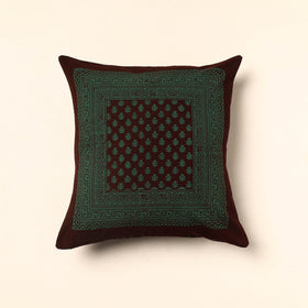 Green Bagh Block Printed Cotton Cushion Cover