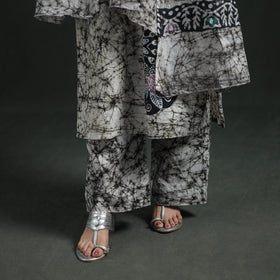 Indonesian Hand Batik Print Cotton Suit Set with Dupatta for Women 03
