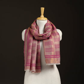 Plain Zari Weave Fine Wool Stole for Women 43