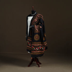 Kutch Hand Embroidered Mirror Work Printed Cotton Dupatta 13