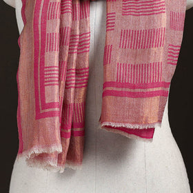 Plain Zari Weave Fine Wool Stole for Women 44