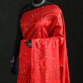 Hand Embroidered Silk Saree 48