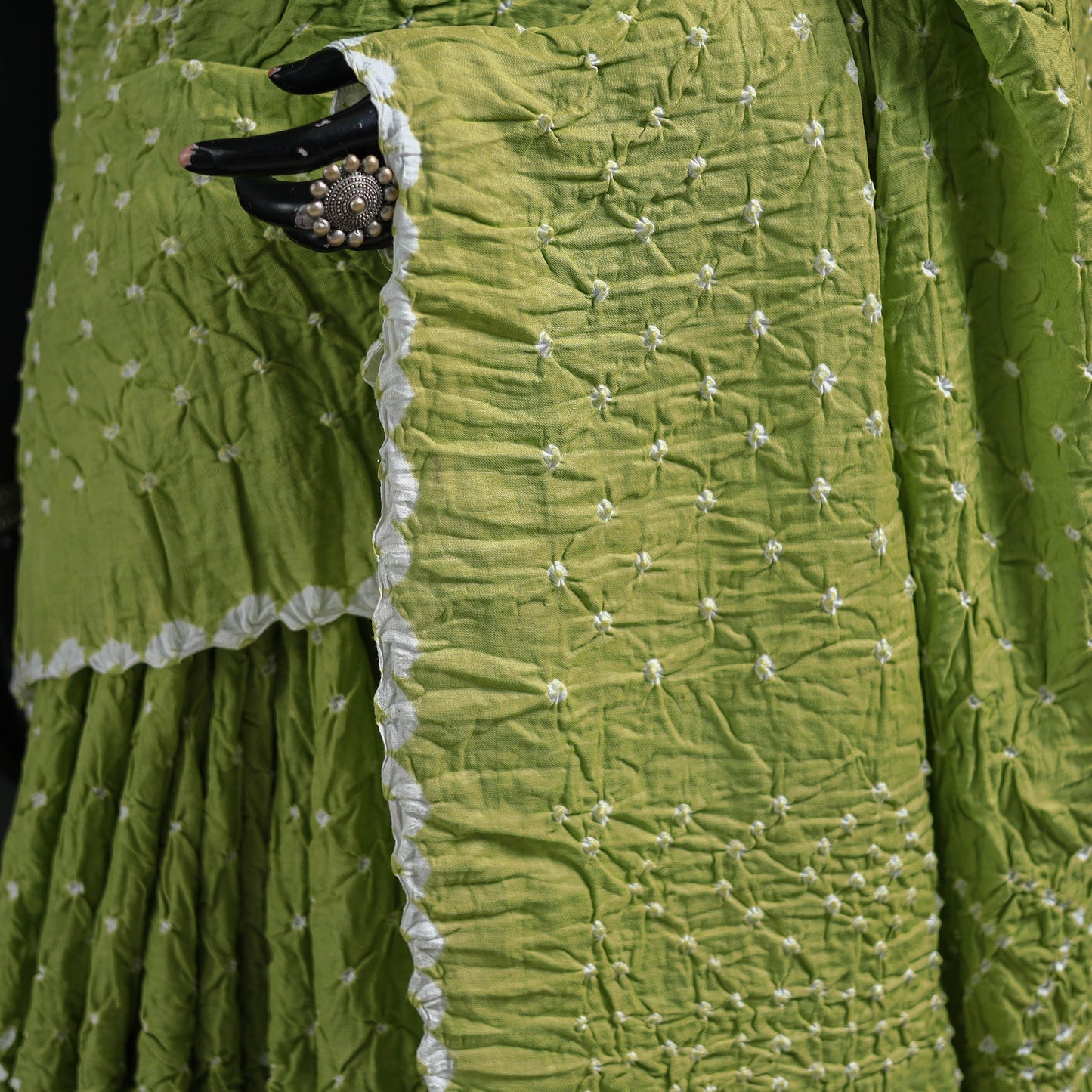 Kutch Bandhani Tie-Dye Cotton Saree 24