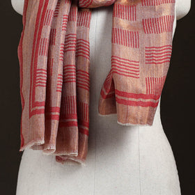 Plain Zari Weave Fine Wool Stole for Women 45