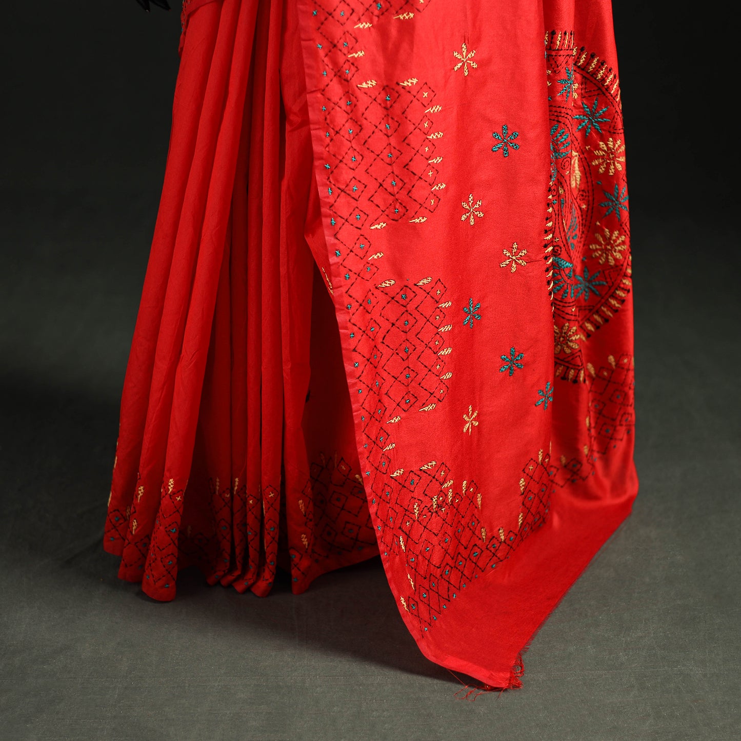 Hand Embroidered Silk Saree 48