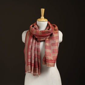 Plain Zari Weave Fine Wool Stole for Women 45