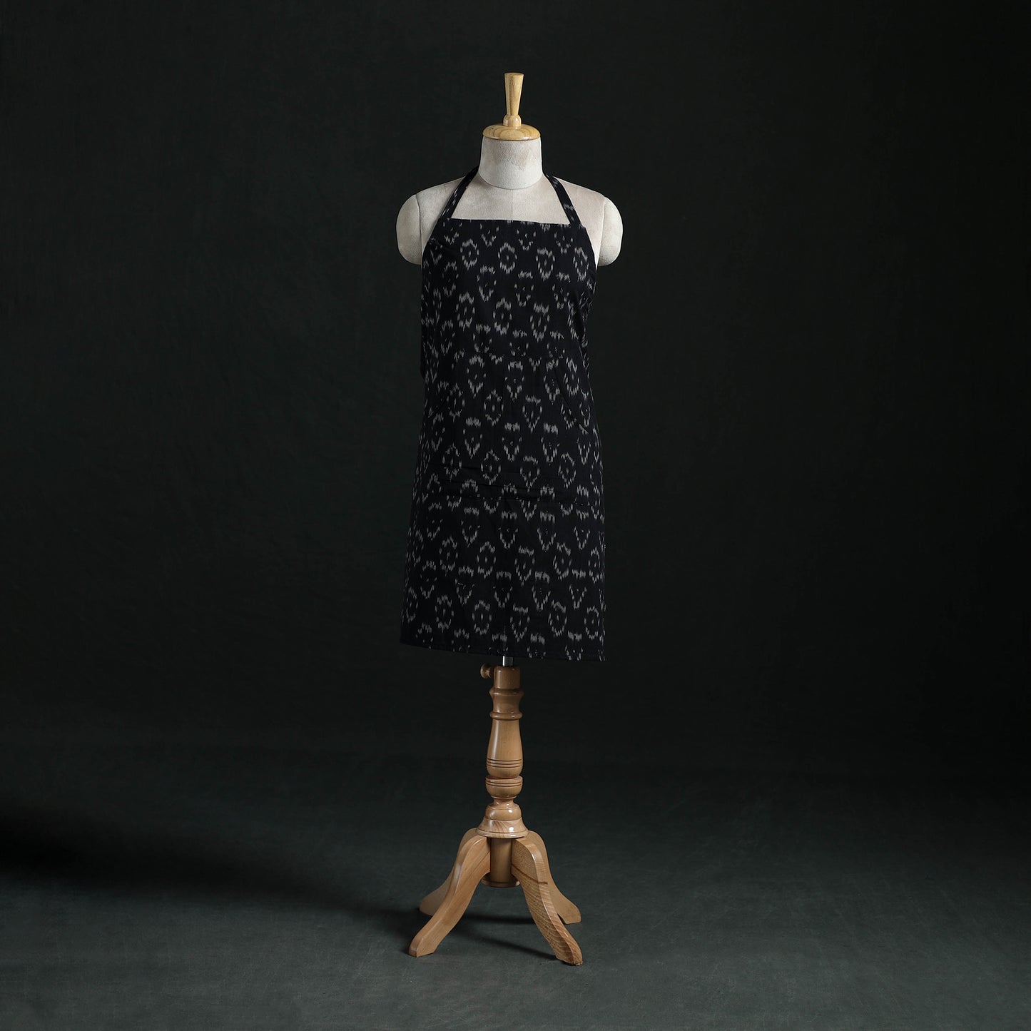 Pochampally Ikat Weave Cotton Apron with Pocket 24