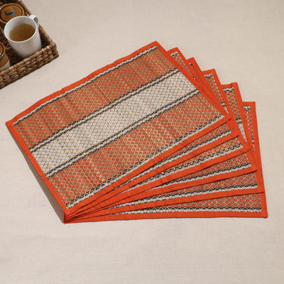 Madur Grass Handwoven Dining Table Mats of Midnapore (Set of 6)