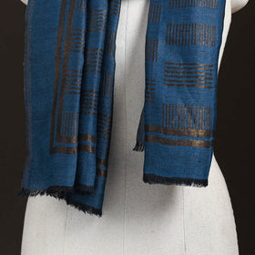 Plain Zari Weave Fine Wool Stole for Women 47