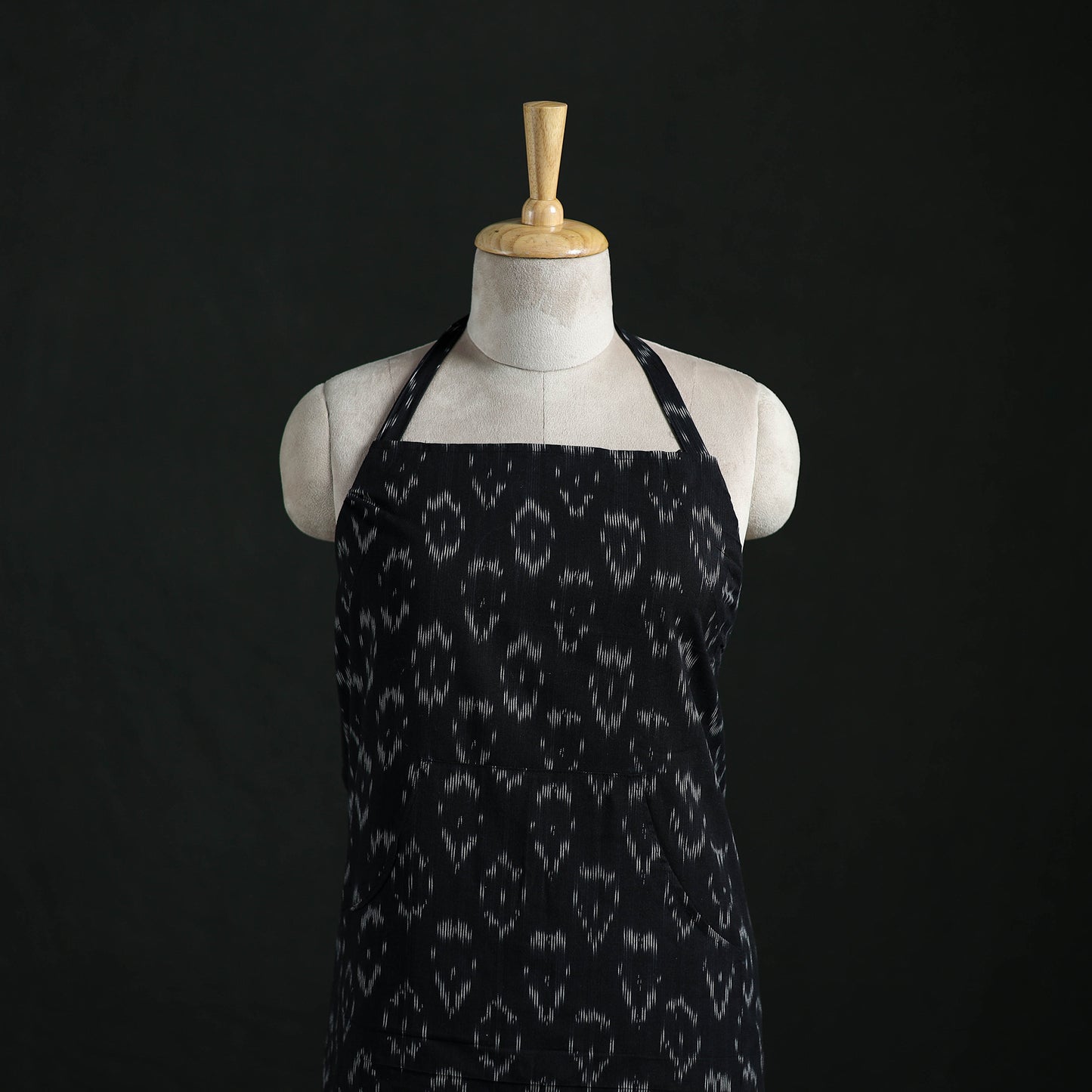 Pochampally Ikat Weave Cotton Apron with Pocket 24