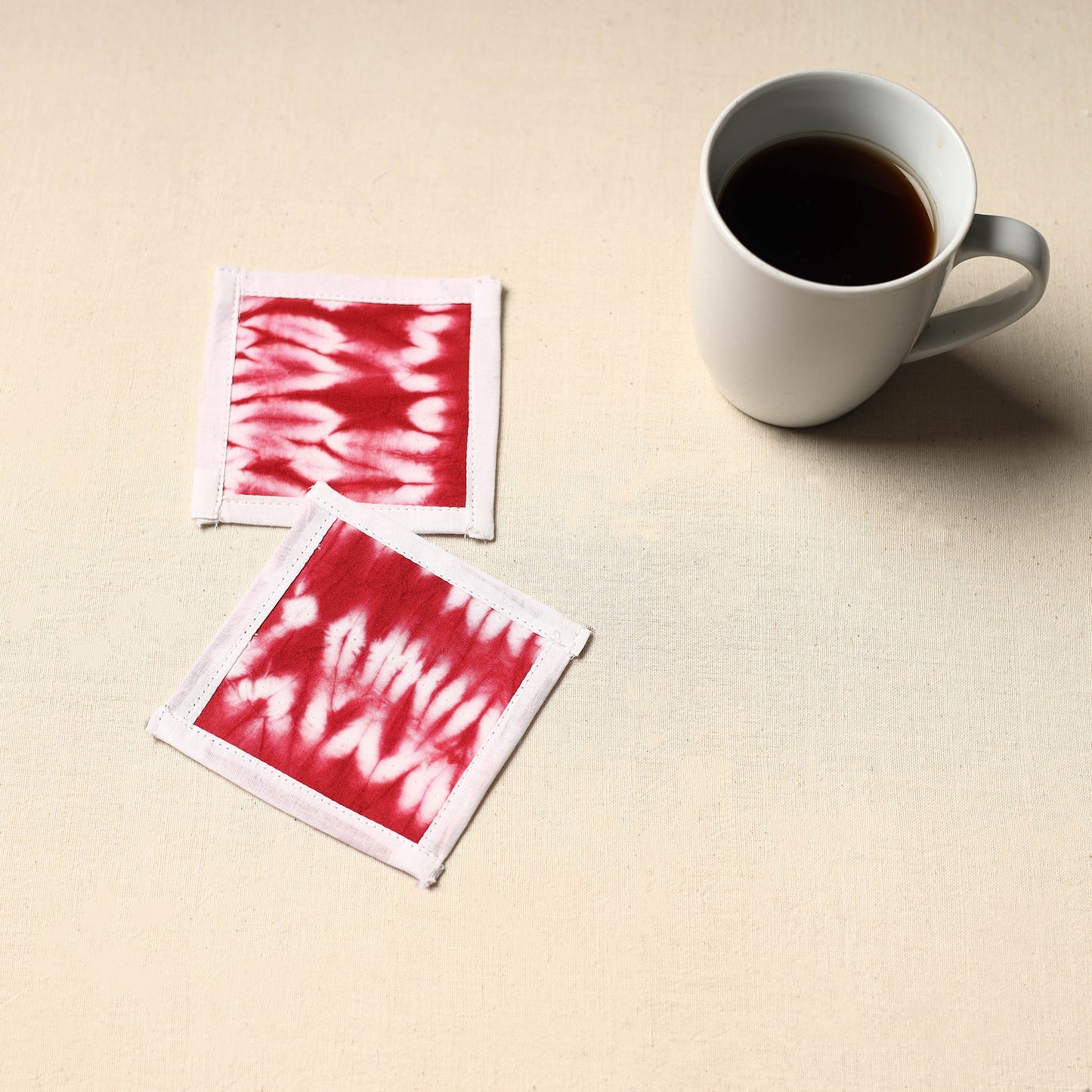 Blue Handmade Cotton Coasters (Set of 2)