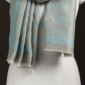 Plain Zari Weave Fine Wool Stole for Women 48