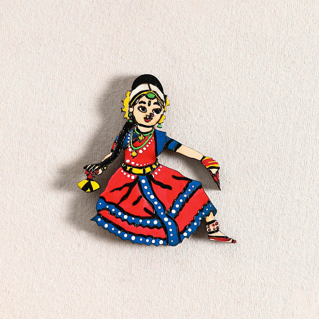 Handpainted Dancing Doll Fridge Magnet 17