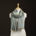 Plain Zari Weave Fine Wool Stole for Women 48