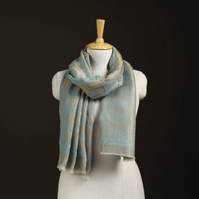 Plain Zari Weave Fine Wool Stole for Women 48