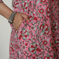 Pink - Sanganeri Block Printed Cotton Kurta with Palazzo Set 10