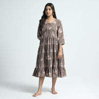 block printed cotton dress