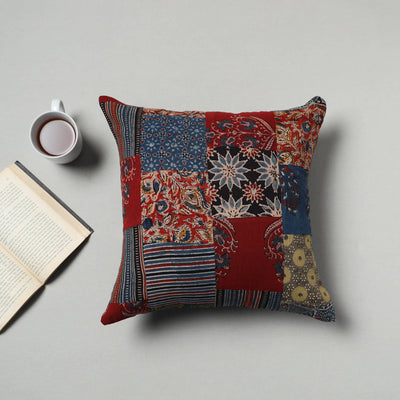 Multicolor - Handcrafted Patchwork Cushion Cover 19