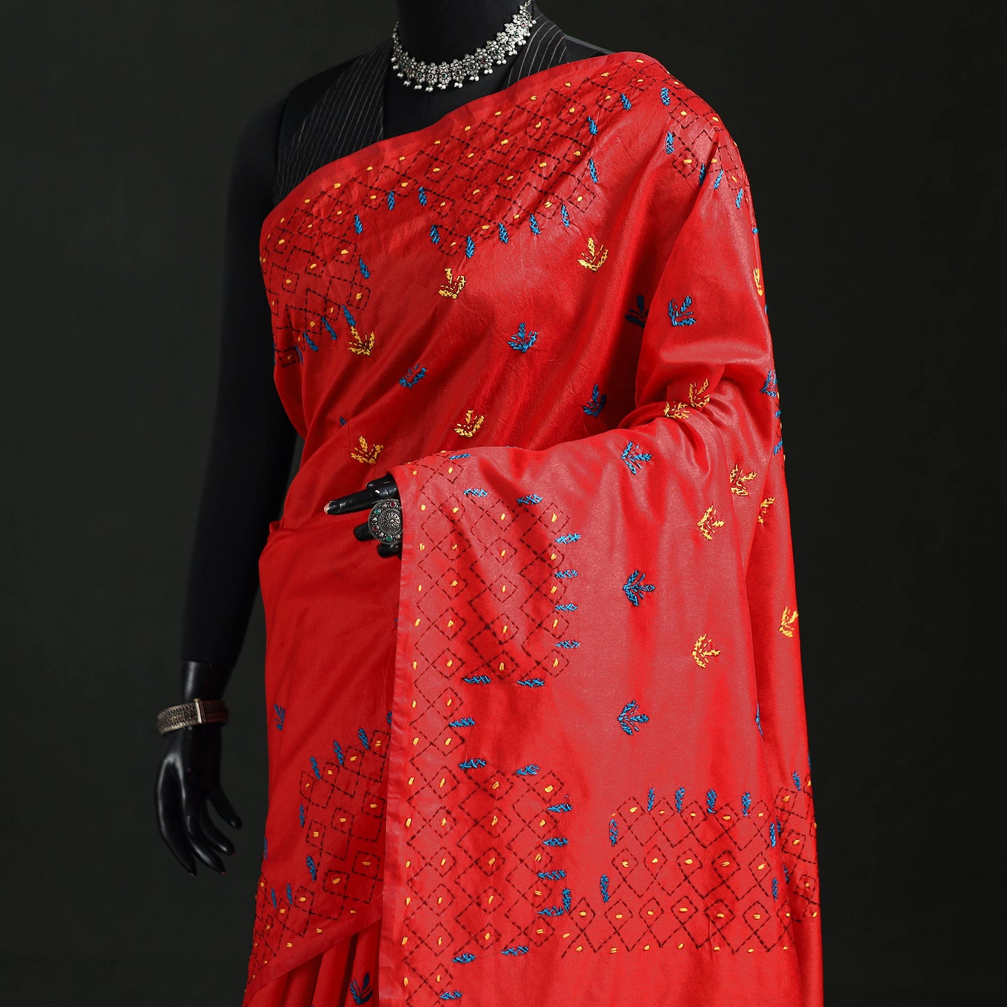 Hand Embroidered Silk Saree 49