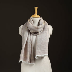 Plain Zari Weave Fine Wool Stole for Women 50