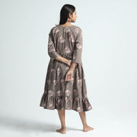 block printed cotton dress