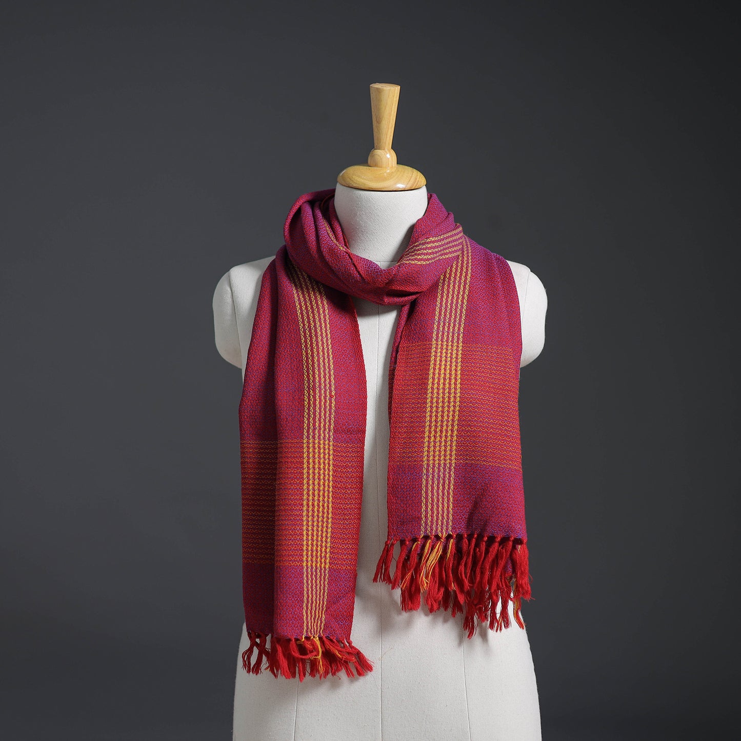 Kumaun Handwoven Pure Merino Wool Stole 143