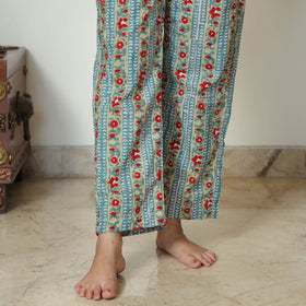 Blue - Sanganeri Block Printed Cotton Night Suit Set 09