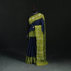 Kutch Bandhani Tie-Dye Cotton Saree 04
