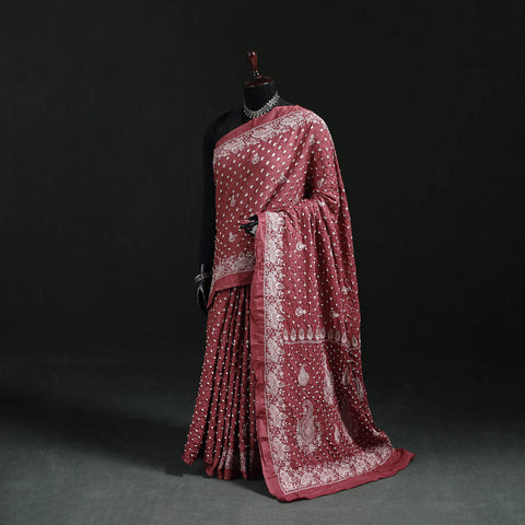 Kutch Bandhani Tie-Dye Cotton Saree 13