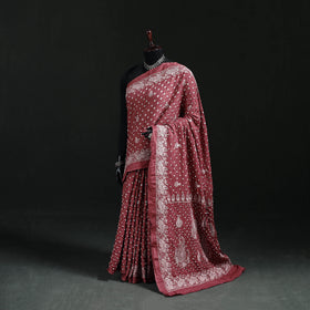 Kutch Bandhani Tie-Dye Cotton Saree 13