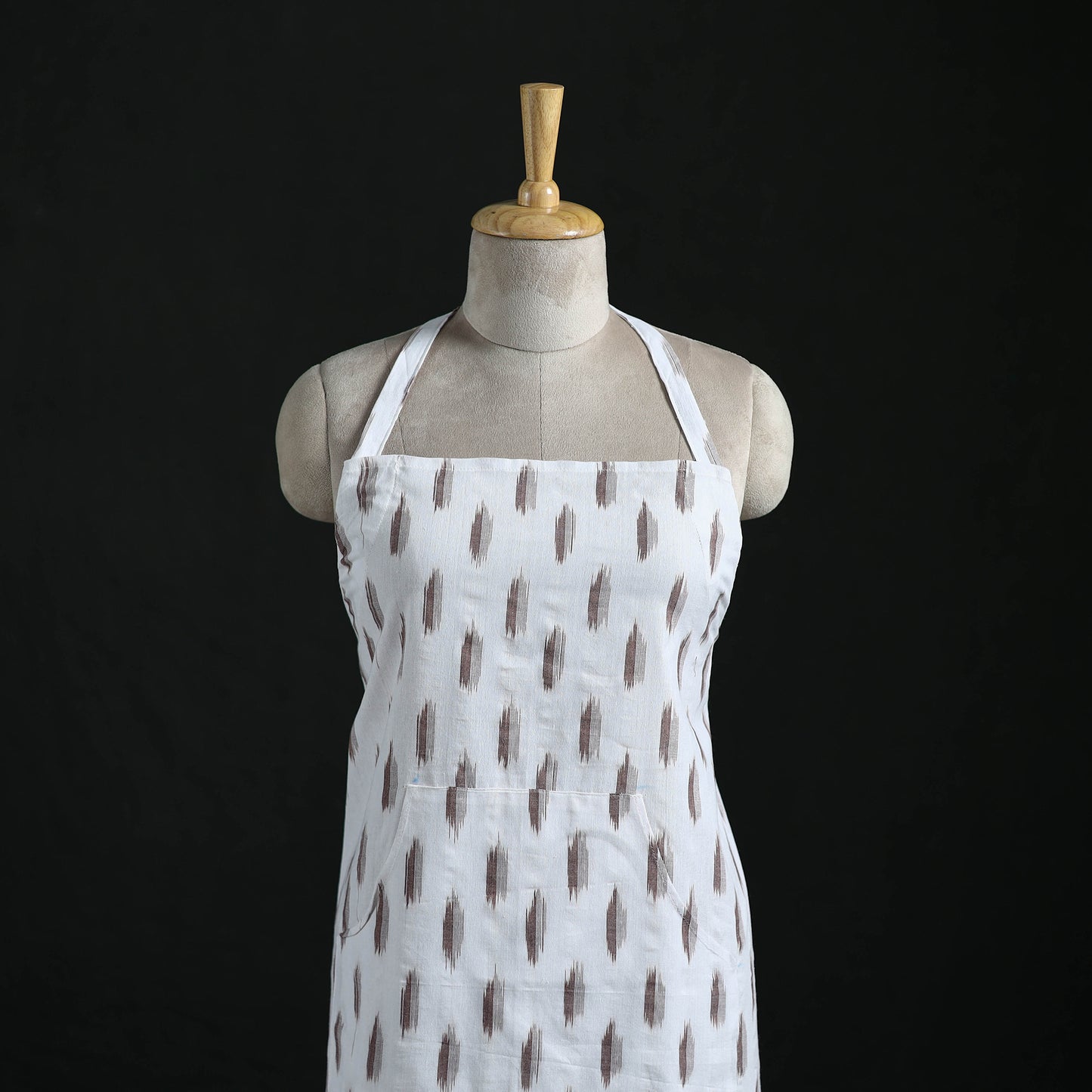 Pochampally Ikat Weave Cotton Apron with Pocket 25