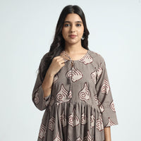 block printed cotton dress