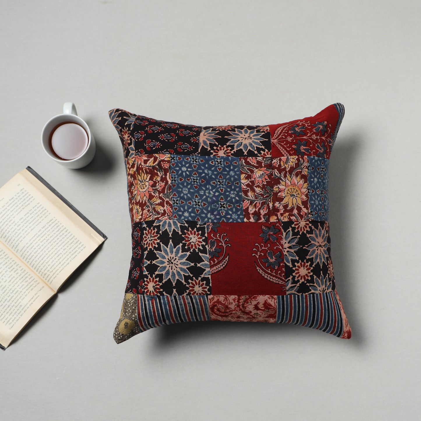 Multicolor - Handcrafted Patchwork Cushion Cover 18