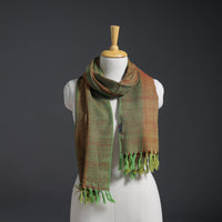 Green - Kumaun Handwoven Pure Merino Wool Stole 144