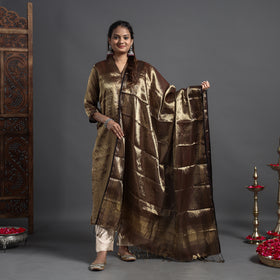 Buy Traditional Maheshwari Tissue Zari Work Cotton Handloom Kurta with Dupatta Set Online at iTokri.com