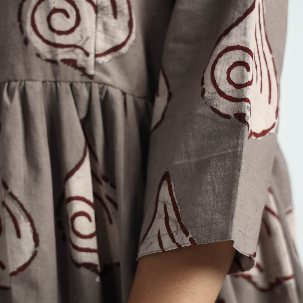 block printed cotton dress