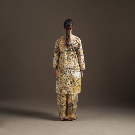 Hand Batik Print Cotton Straight Kurta with Palazzo Set for women 09