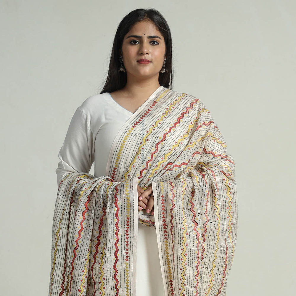 kantha embroidery dupatta 