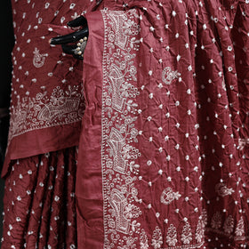 Kutch Bandhani Tie-Dye Cotton Saree 13