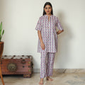 Multicolor - Sanganeri Block Printed Cotton Night Suit Set 10