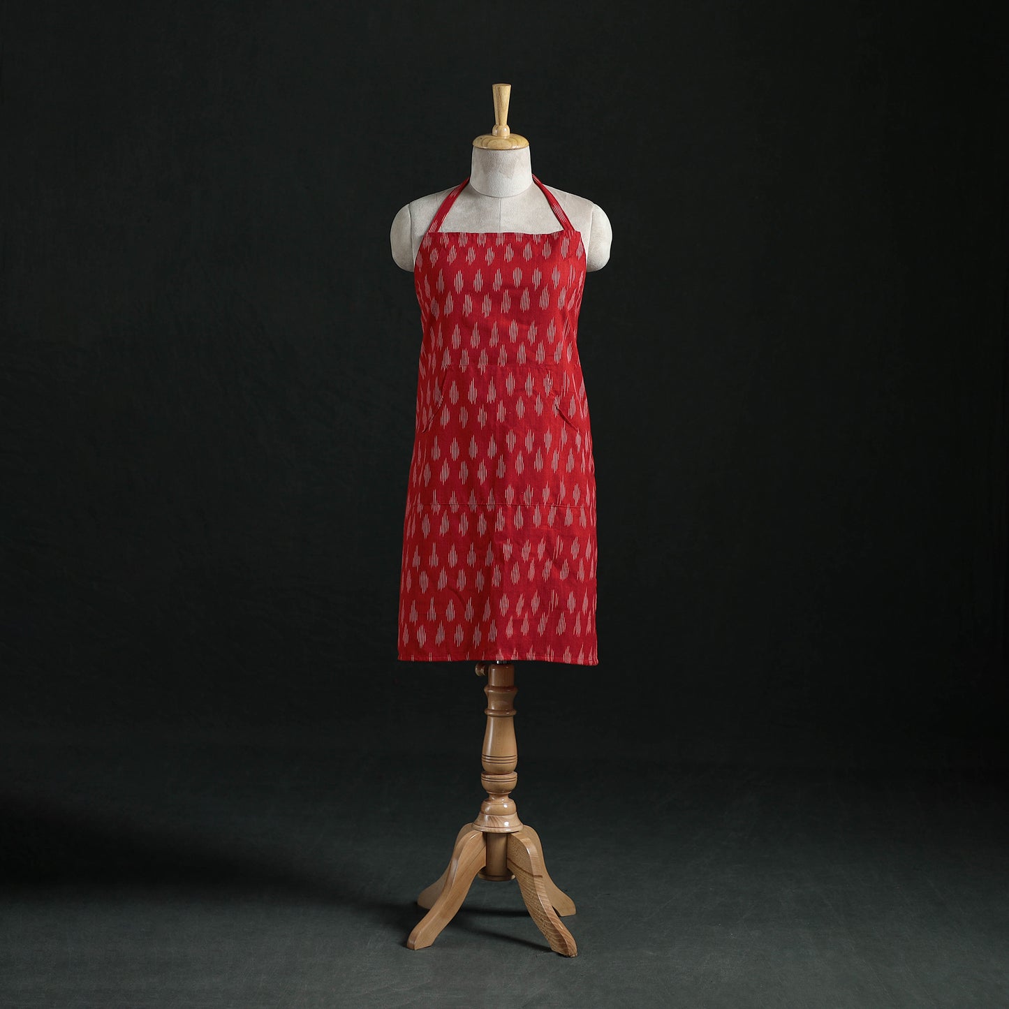 Pochampally Ikat Weave Cotton Apron with Pocket 26