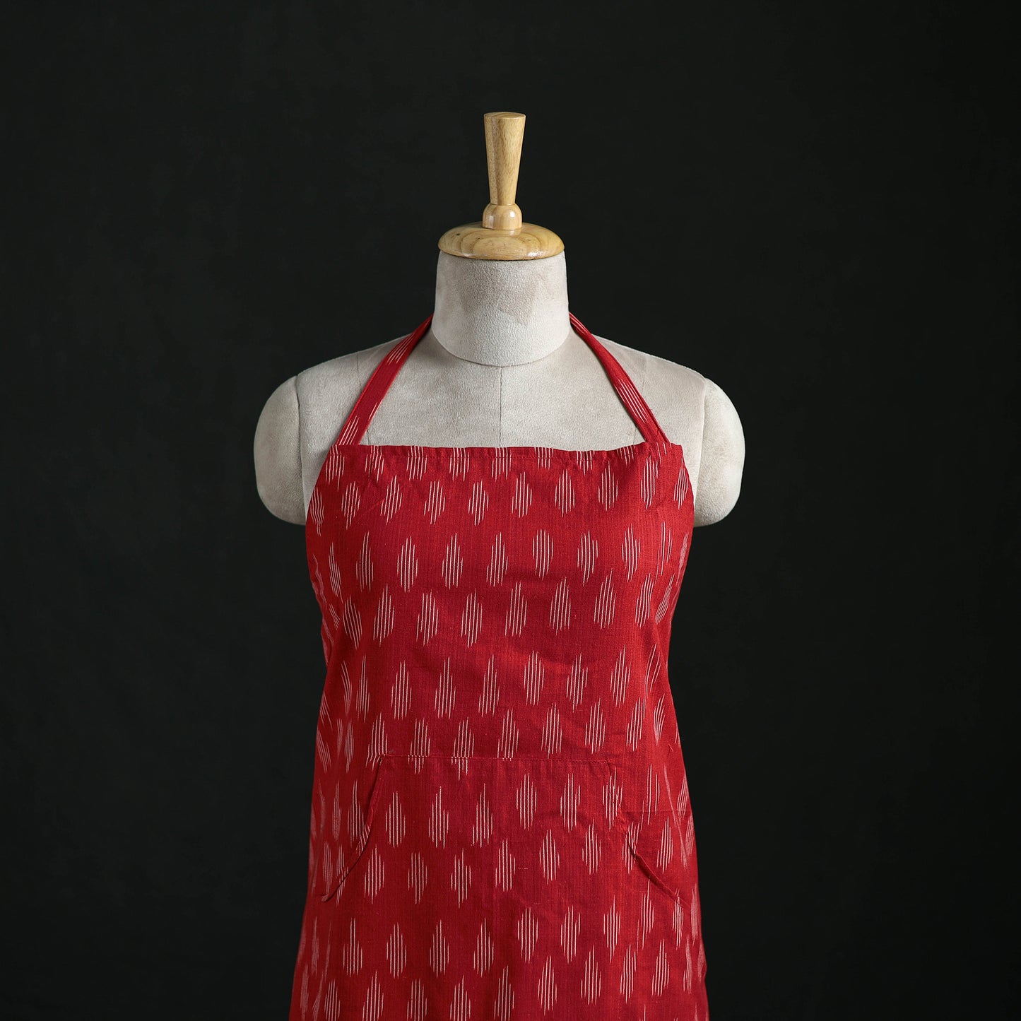 Pochampally Ikat Weave Cotton Apron with Pocket 26