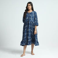 block printed cotton dress