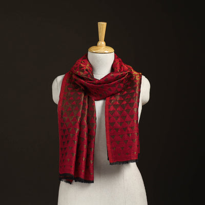 Pyramid Zari Weave Fine Wool Stole for Women 54