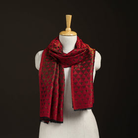 Pyramid Zari Weave Fine Wool Stole for Women 54