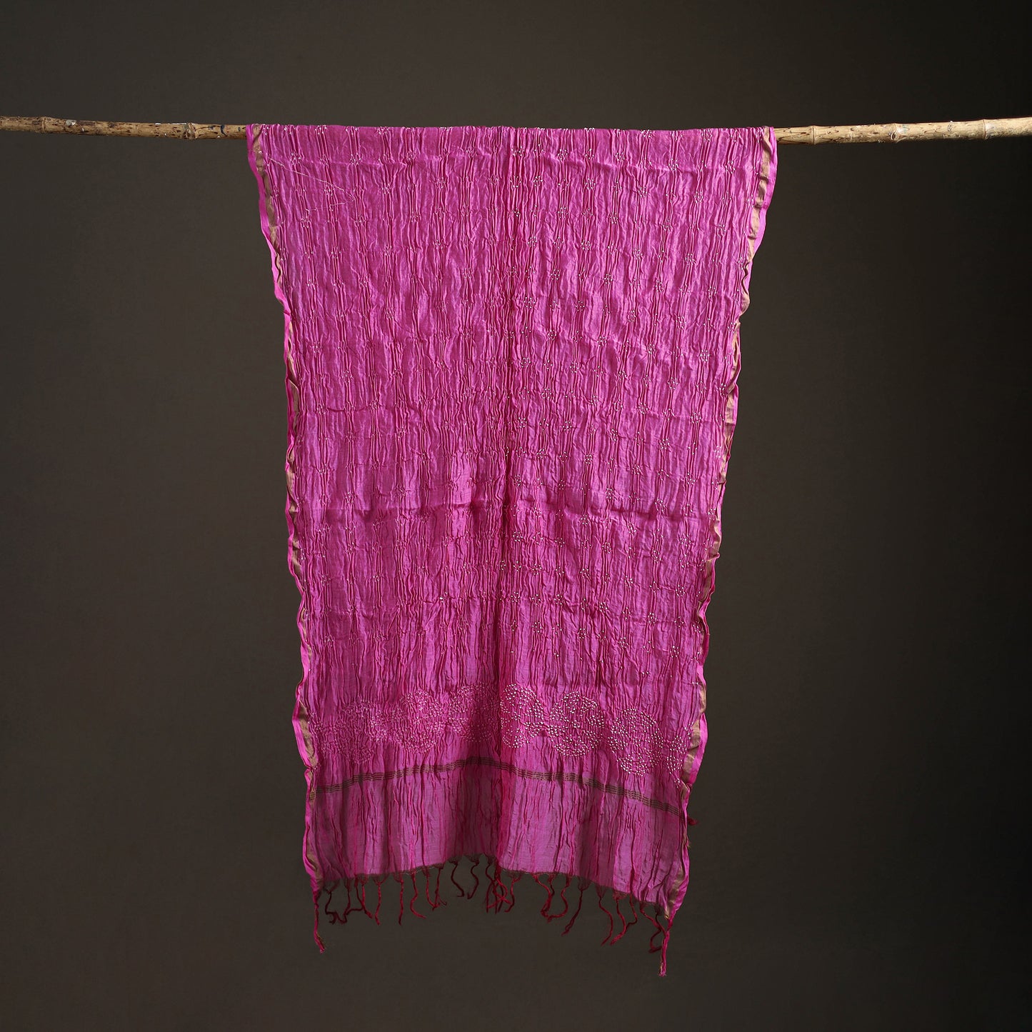 Kutch Bandhani Dupatta in Chanderi Silk 11
