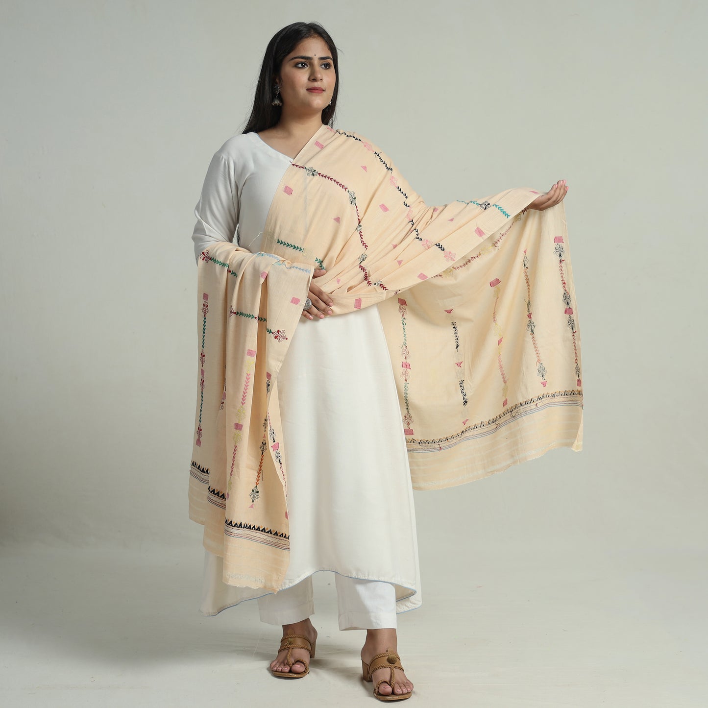 Kantha Embroidery Dupatta