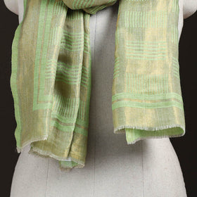 Plain Zari Weave Fine Wool Stole for Women 52