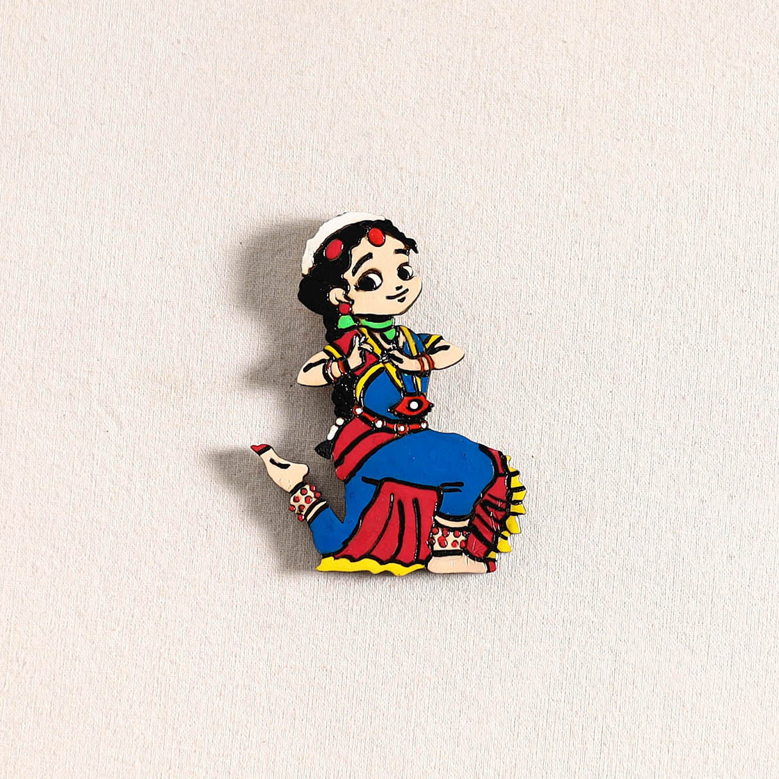 Handpainted Dancing Doll Fridge Magnet 21