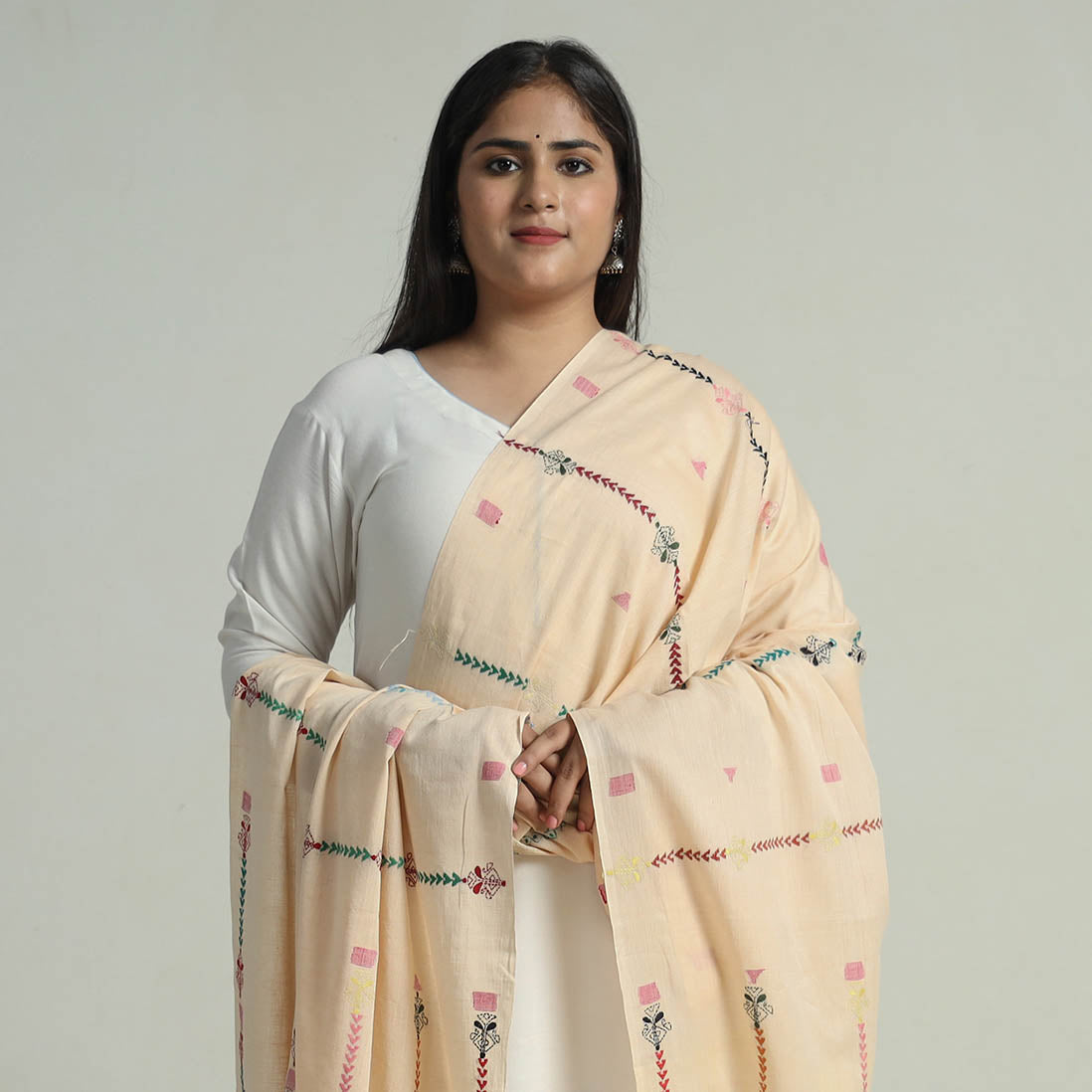 Kantha Embroidery Dupatta